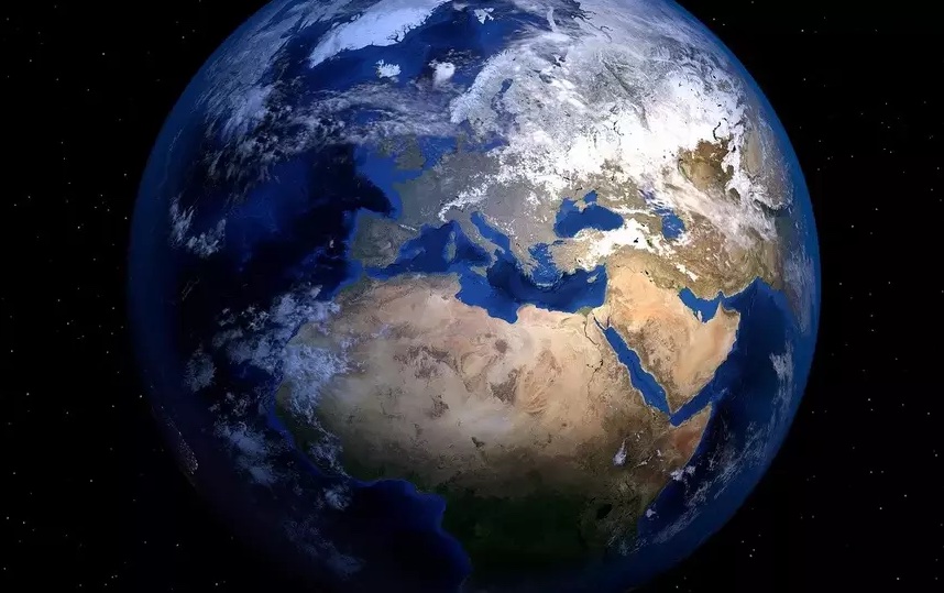Planet Erde, Ansicht aus Weltraum