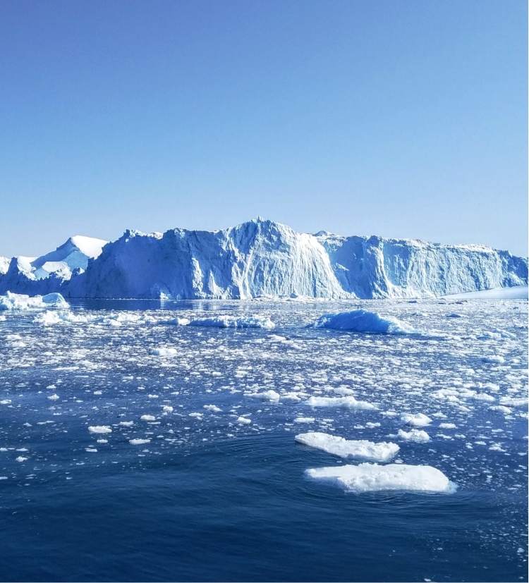 Eisberg und Gletscher im Polarmeer